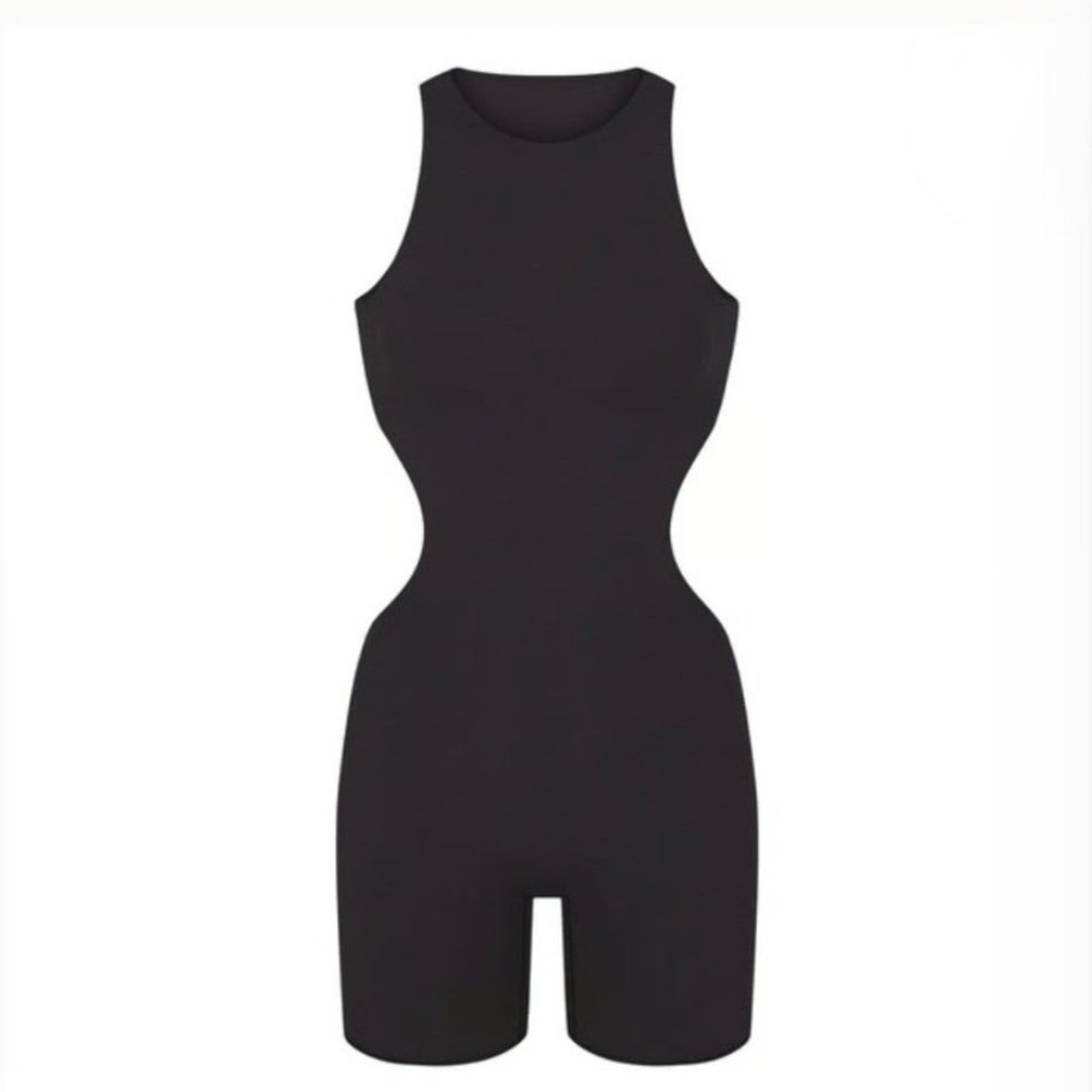 SKIMS Black Cutout Sleeveless Jumpsuit Romper - Picture 4 of 7